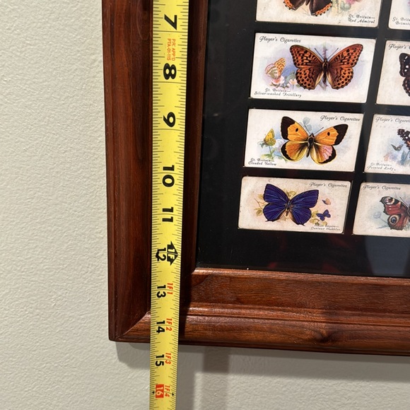 Vintage 1932 John Player Cigarette Cards BUTTERFLIES in Beautiful Wooden Frame - Picture 3 of 8